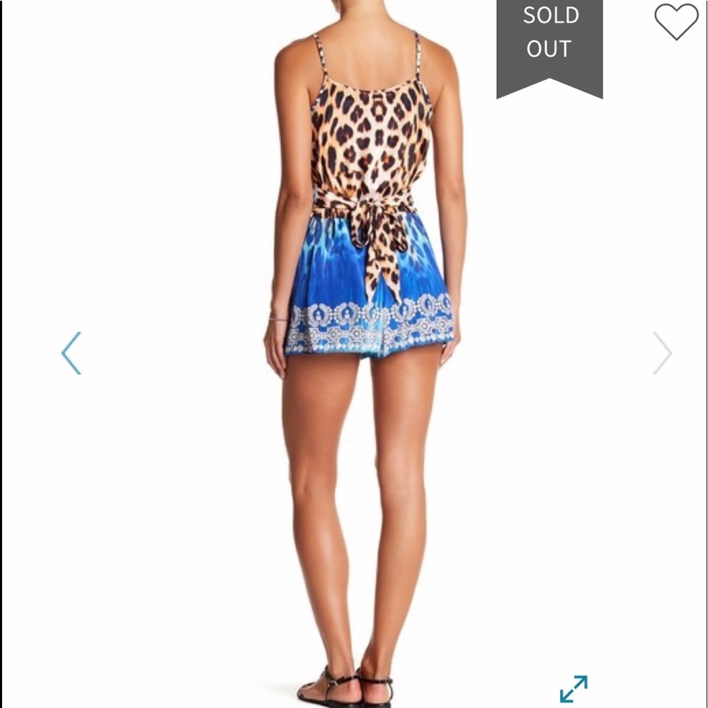 NWT La Moda Mixed Print Cover-Up Romper